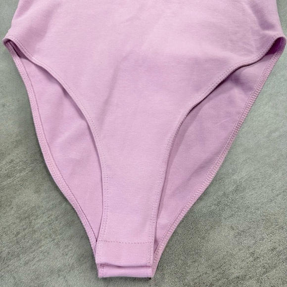 Zara Lilac Two Way Stretch Cotton Bikini Cut Bodysuit - Picture 7 of 8